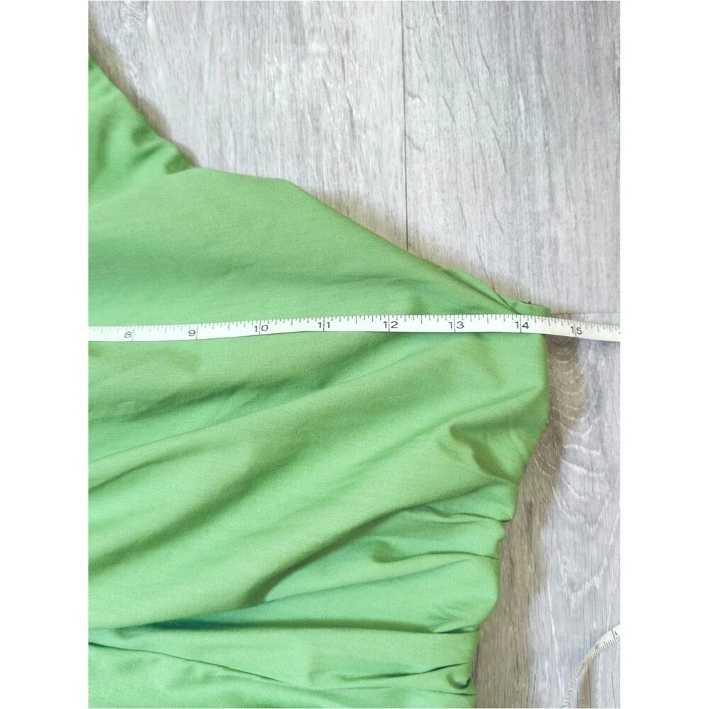 Abercrombie & Fitch NWOT Asymmetric One-Shoulder Green Maxi Pocket Dress